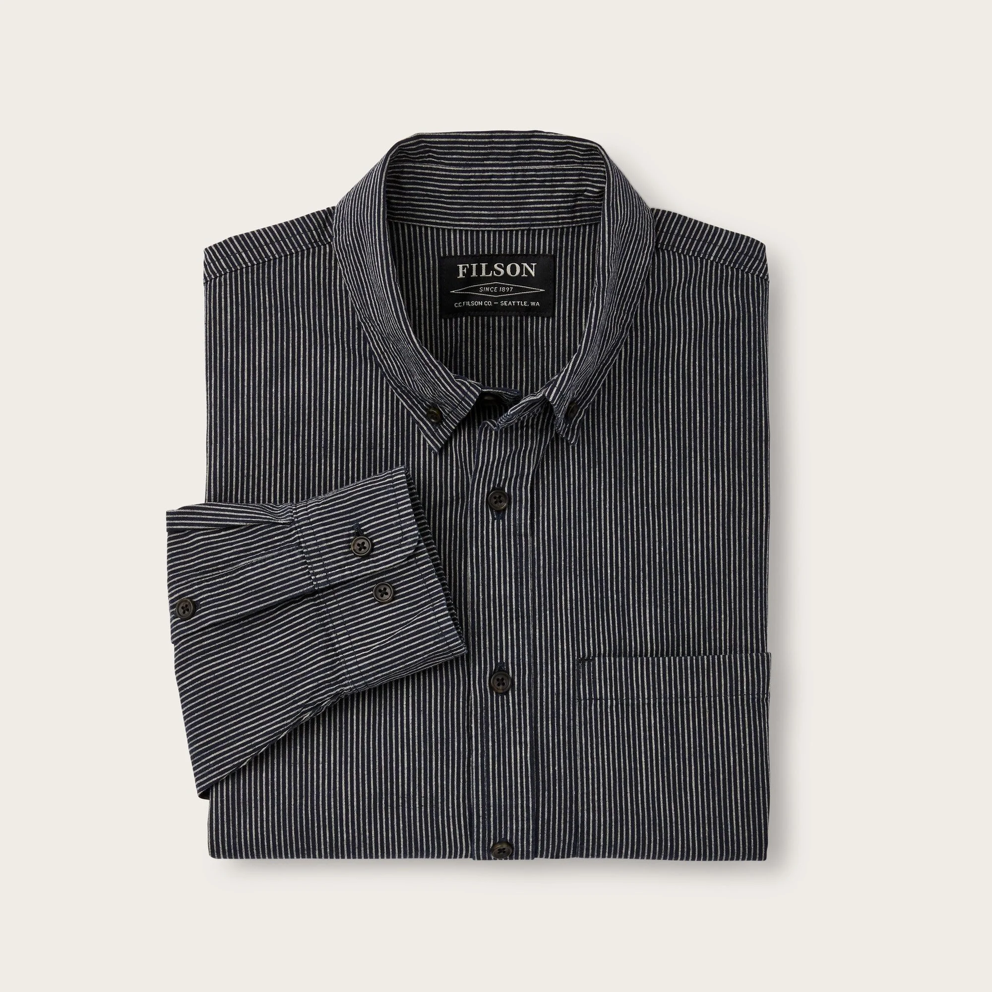 CHAMBRAY BUTTON-DOWN SHIRT - Image 3