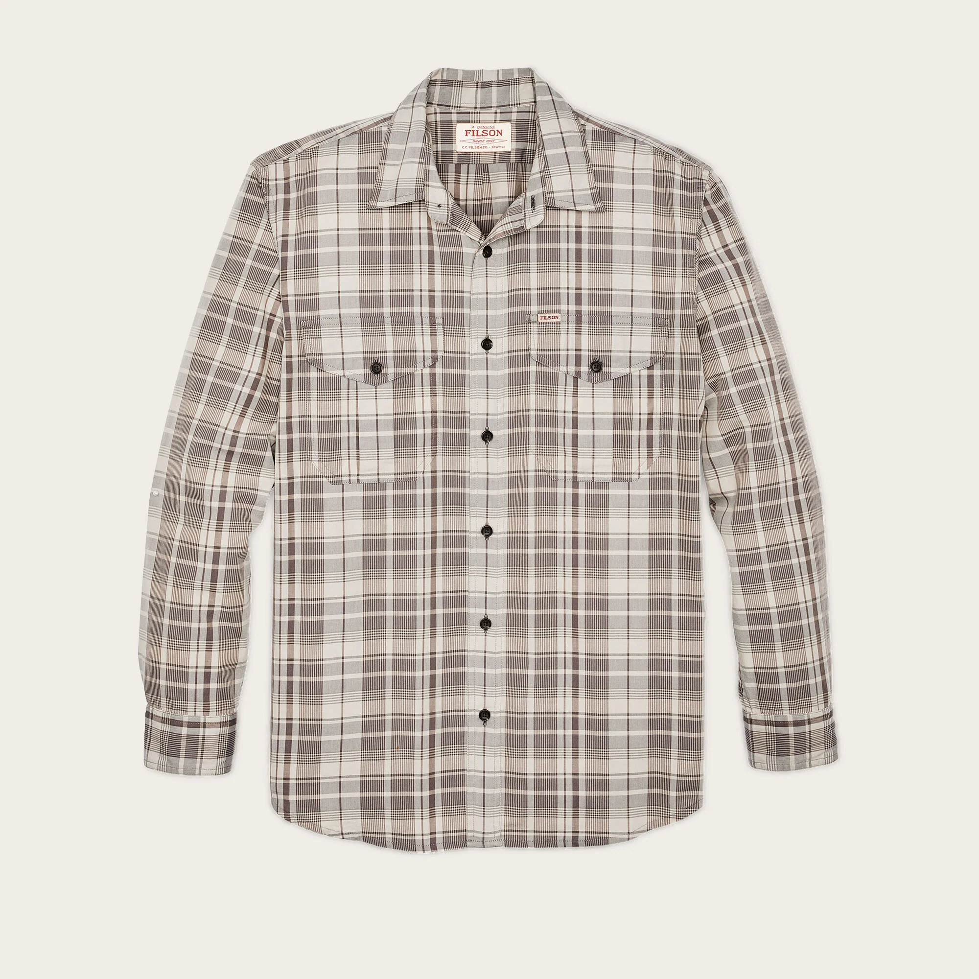 FILSON'S WASHED FEATHER CLOTH SHIRT