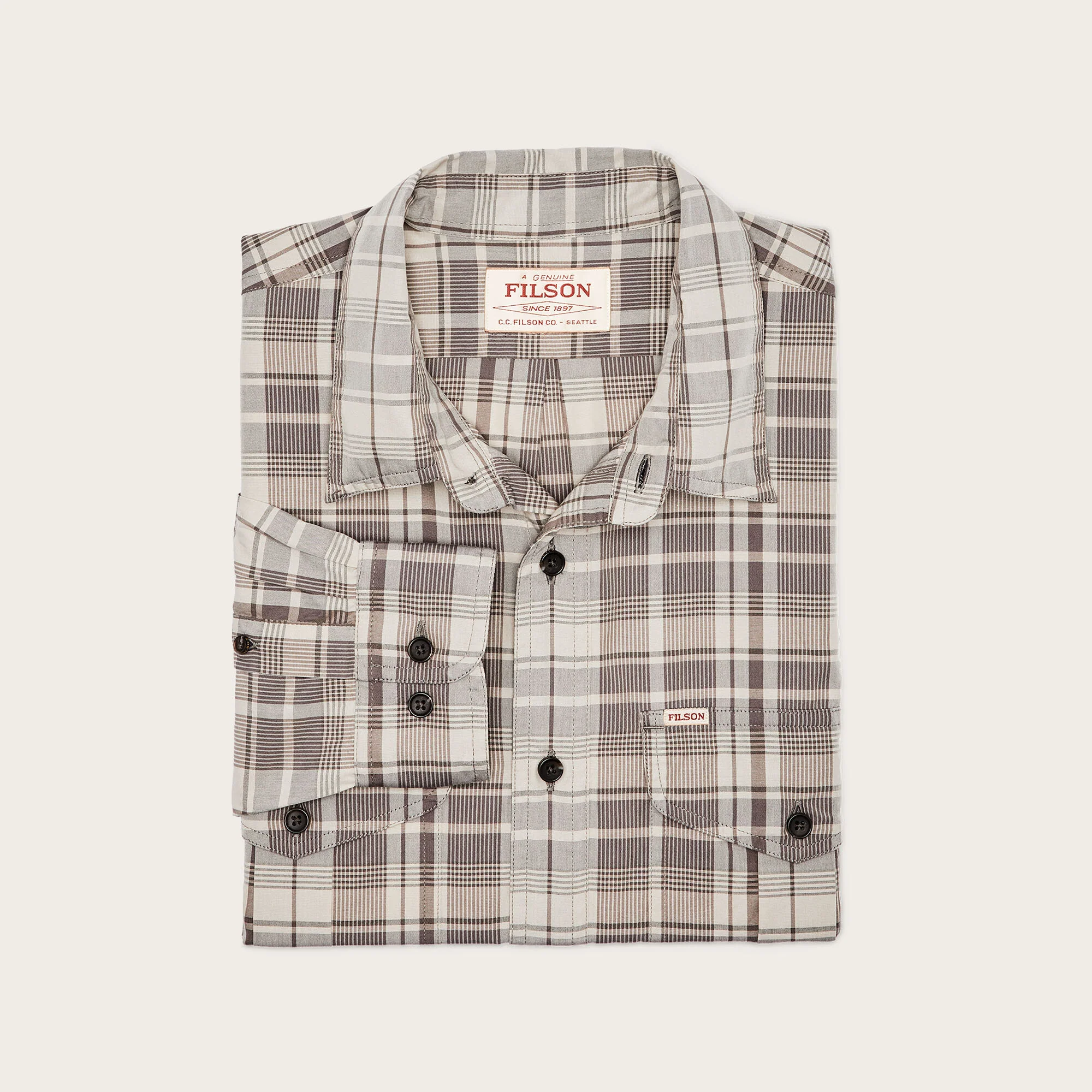 FILSON'S WASHED FEATHER CLOTH SHIRT - Image 3