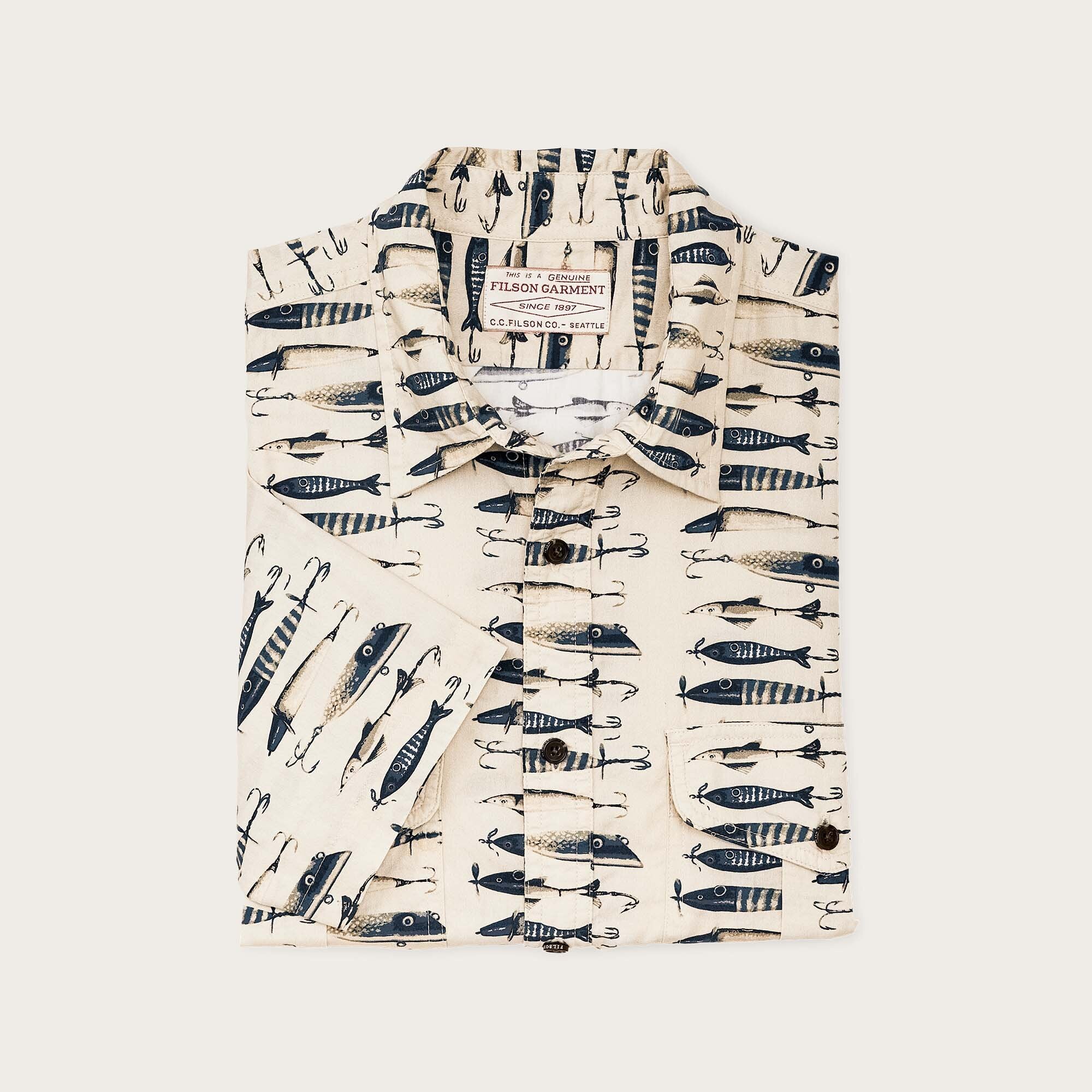 FILSON'S WASHED SHORT SLEEVE FEATHER CLOTH SHIRT - Image 3