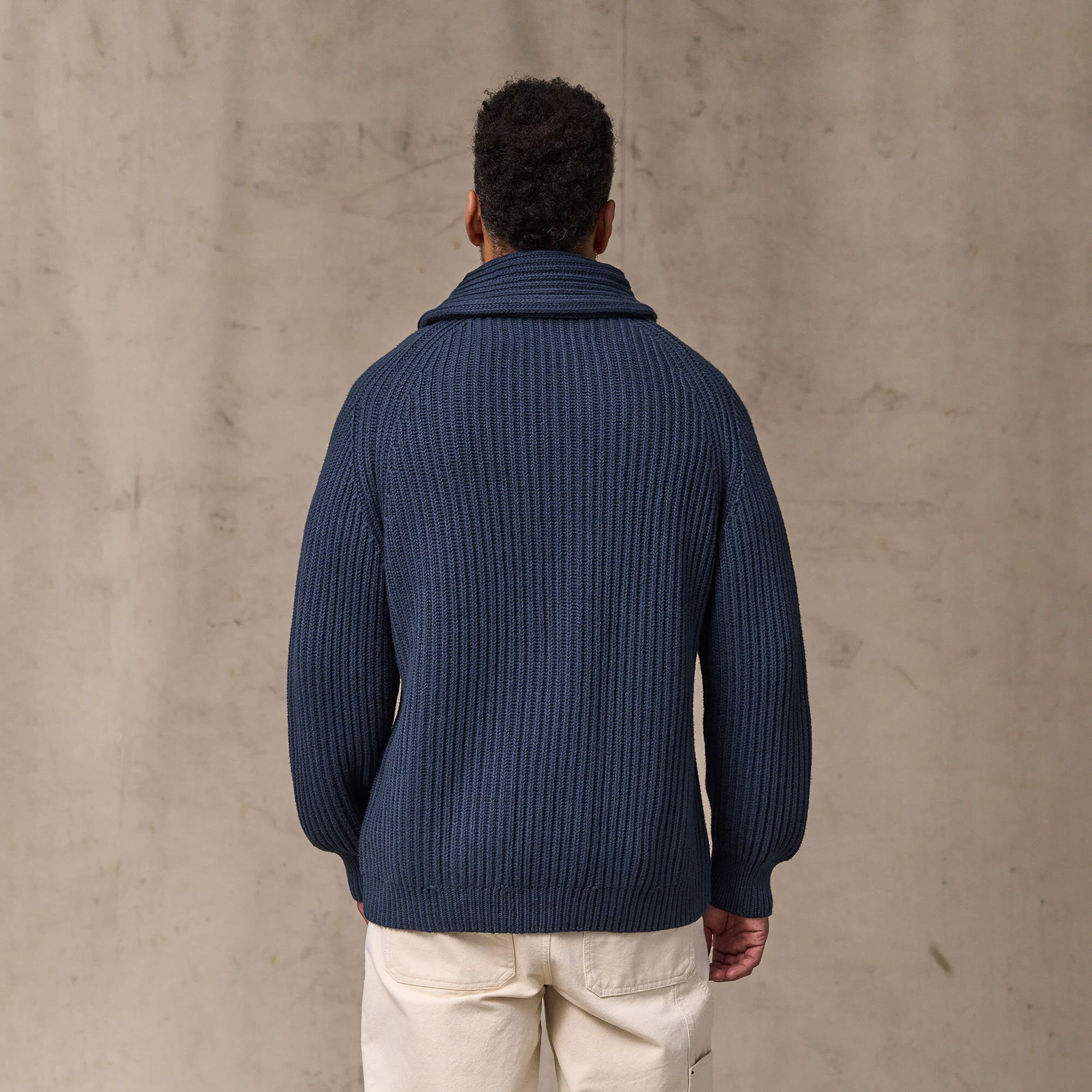 FISHERMAN RIB COTTON CARDIGAN - Image 9
