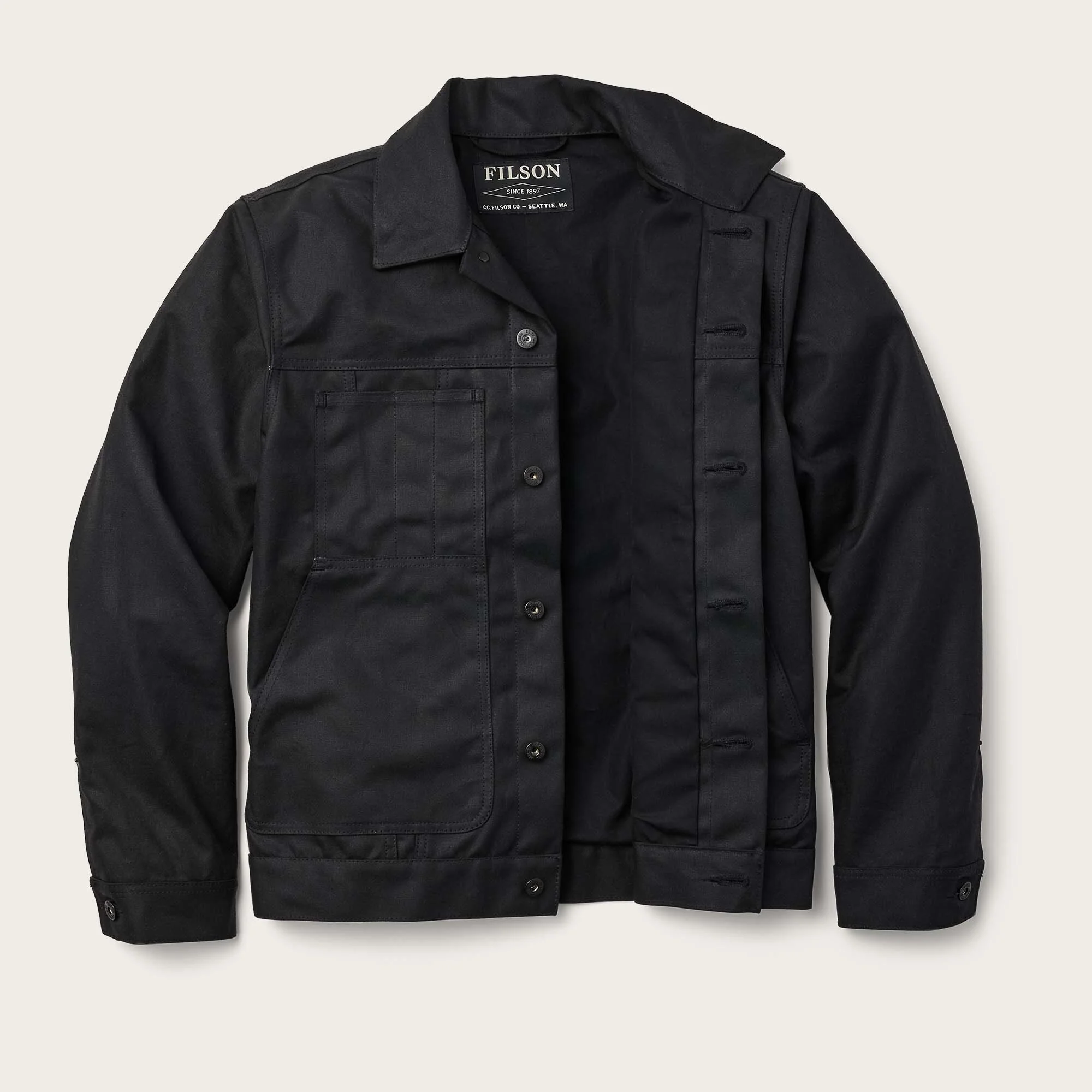 VESTE CRUISER EN TIN CLOTH DOUBLÉE COURTE - Image 5