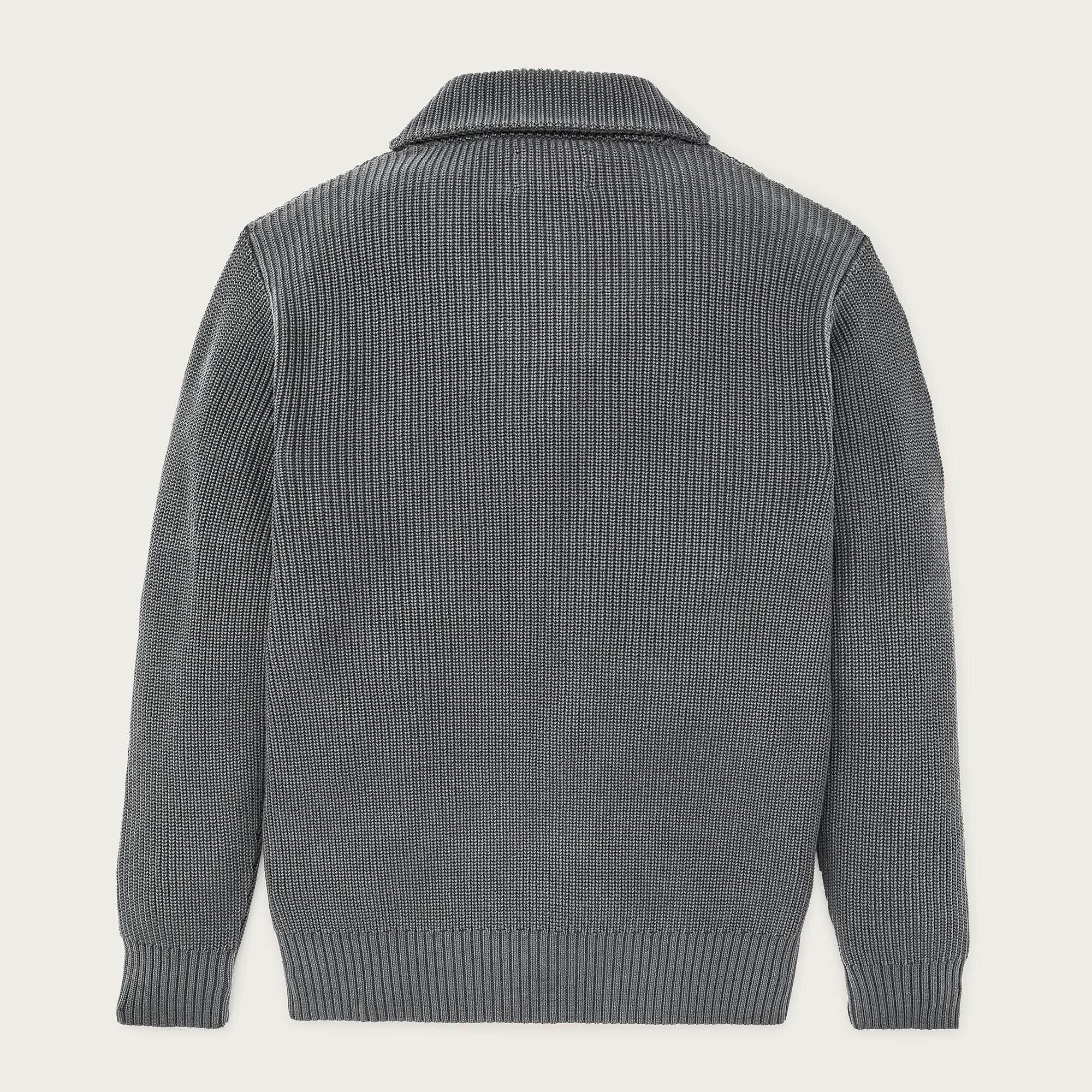 VINTAGE COTTON SHAWL NECK SWEATER - Image 2
