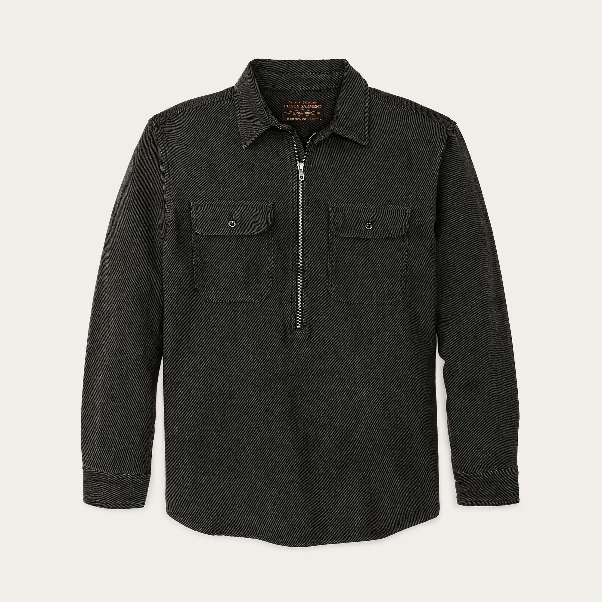 VINTAGE FLANNEL QUARTER ZIP SHIRT