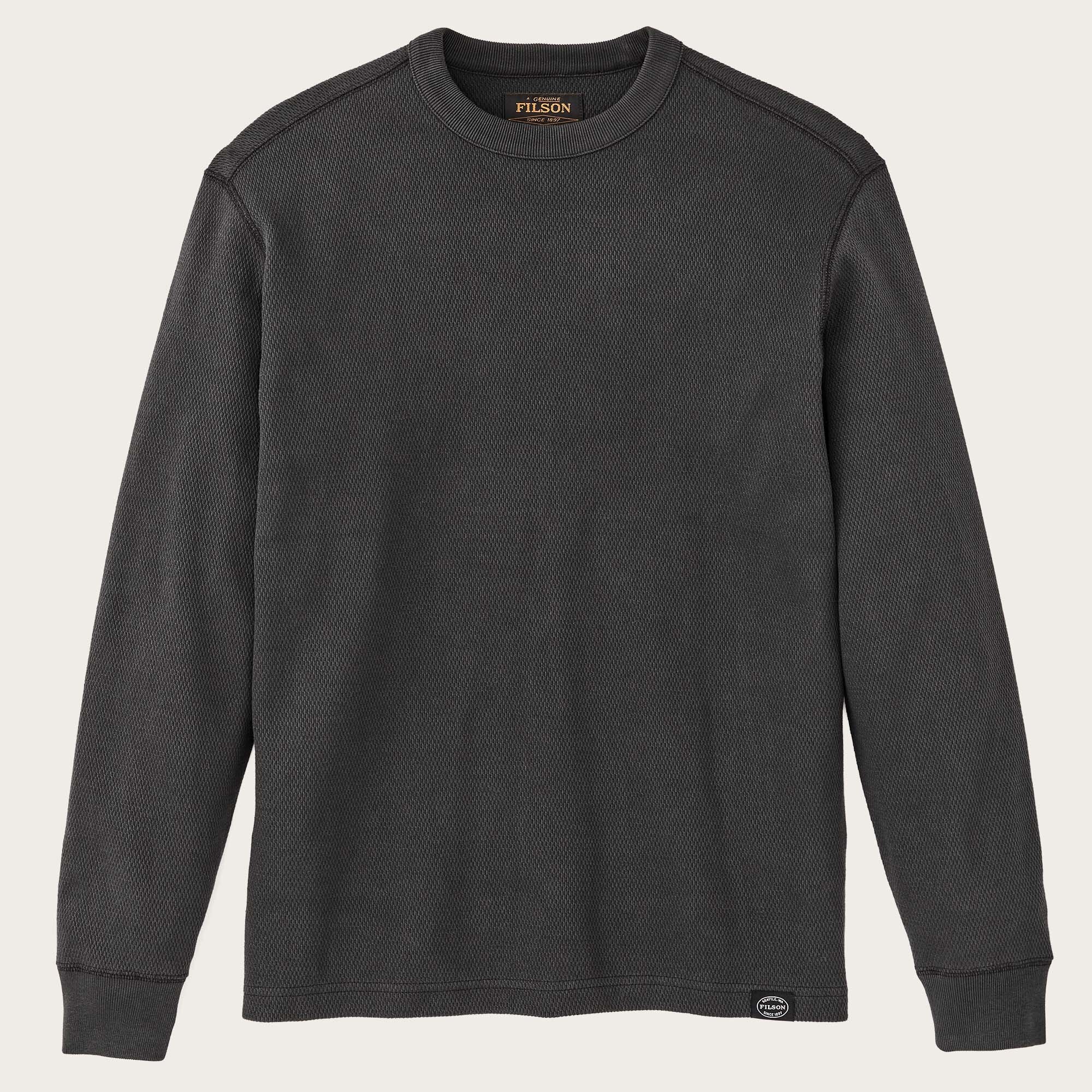 WAFFLE KNIT THERMAL CREW