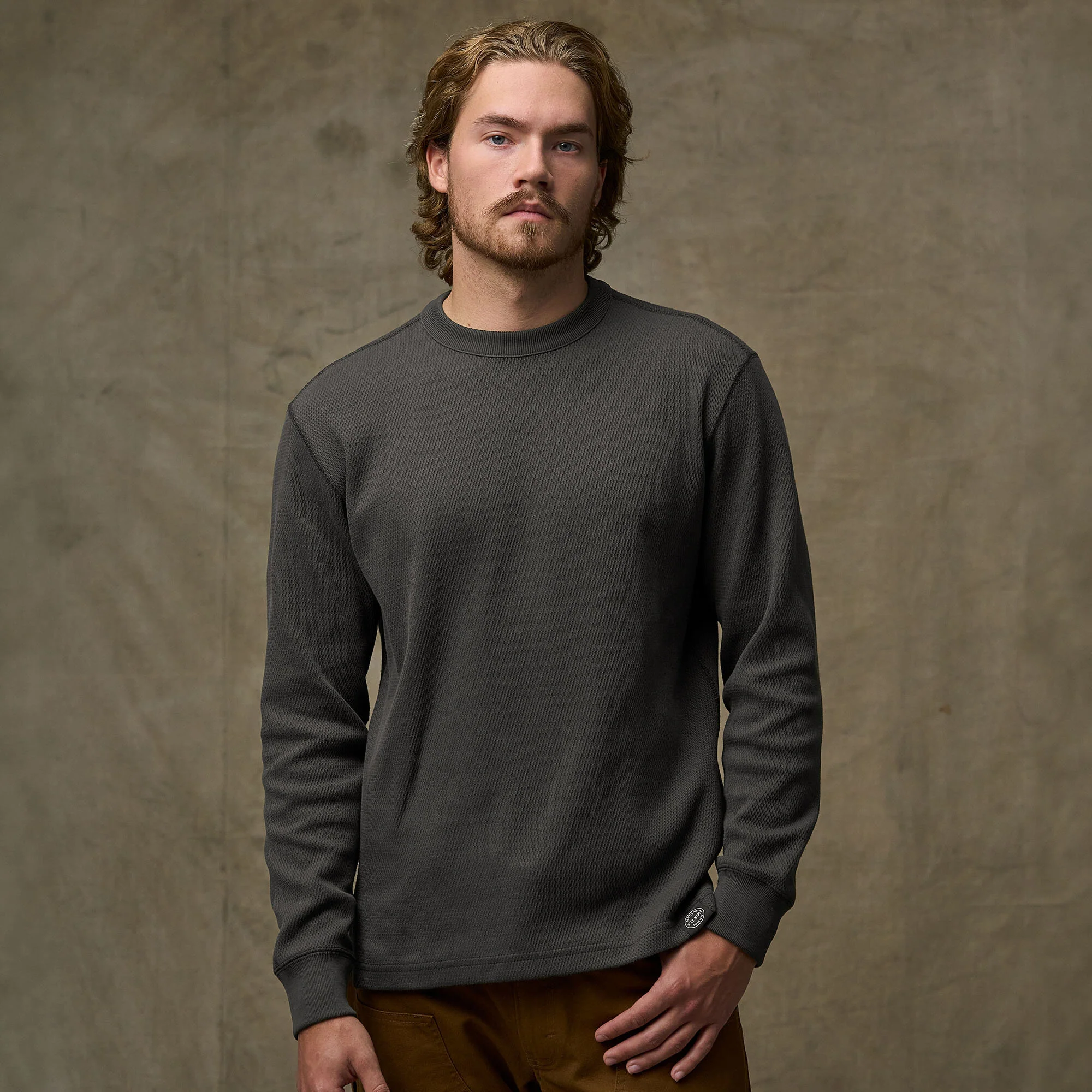 WAFFLE KNIT THERMAL CREW - Image 5