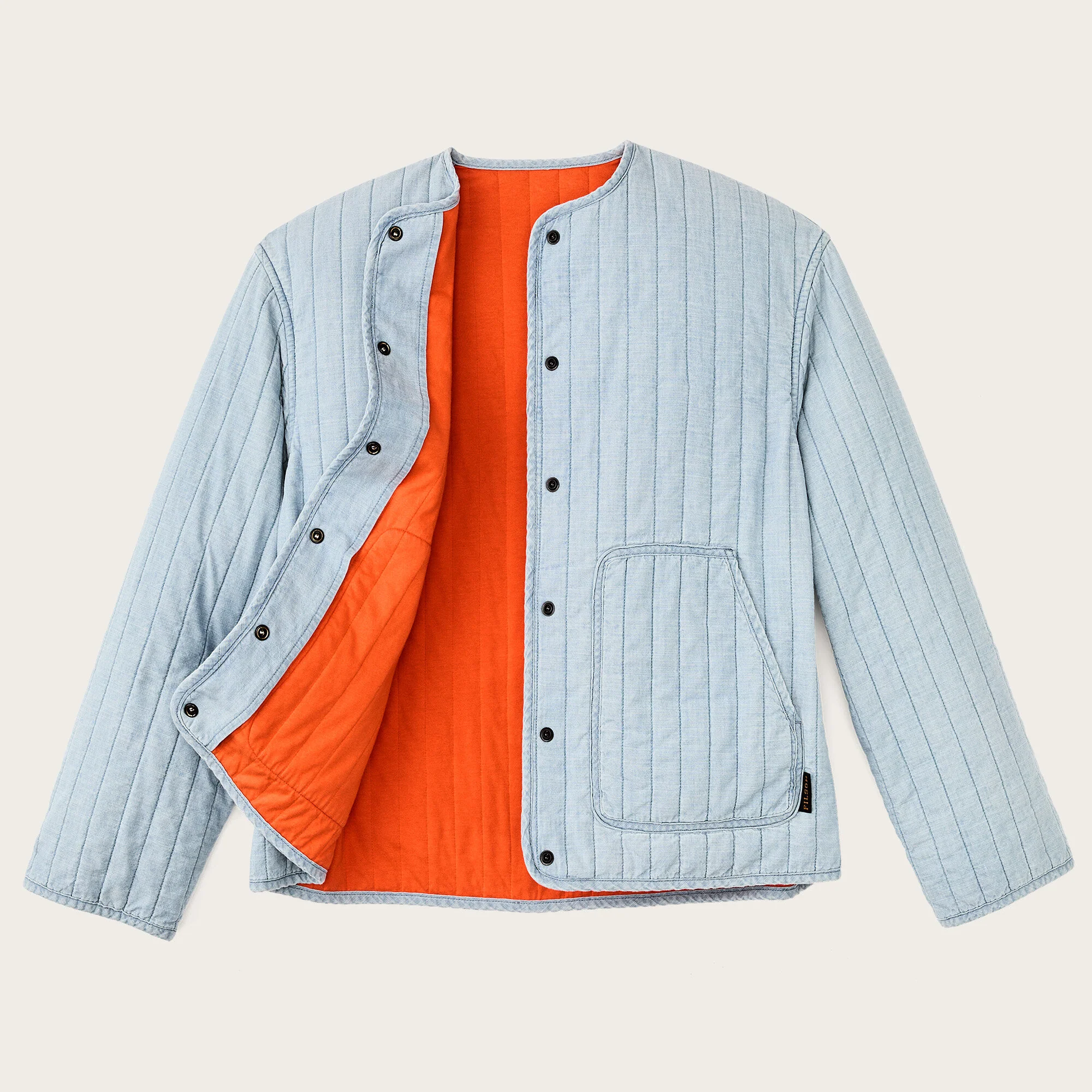 WOMEN’S CHAMBRAY QUILTED JACKET - Image 3
