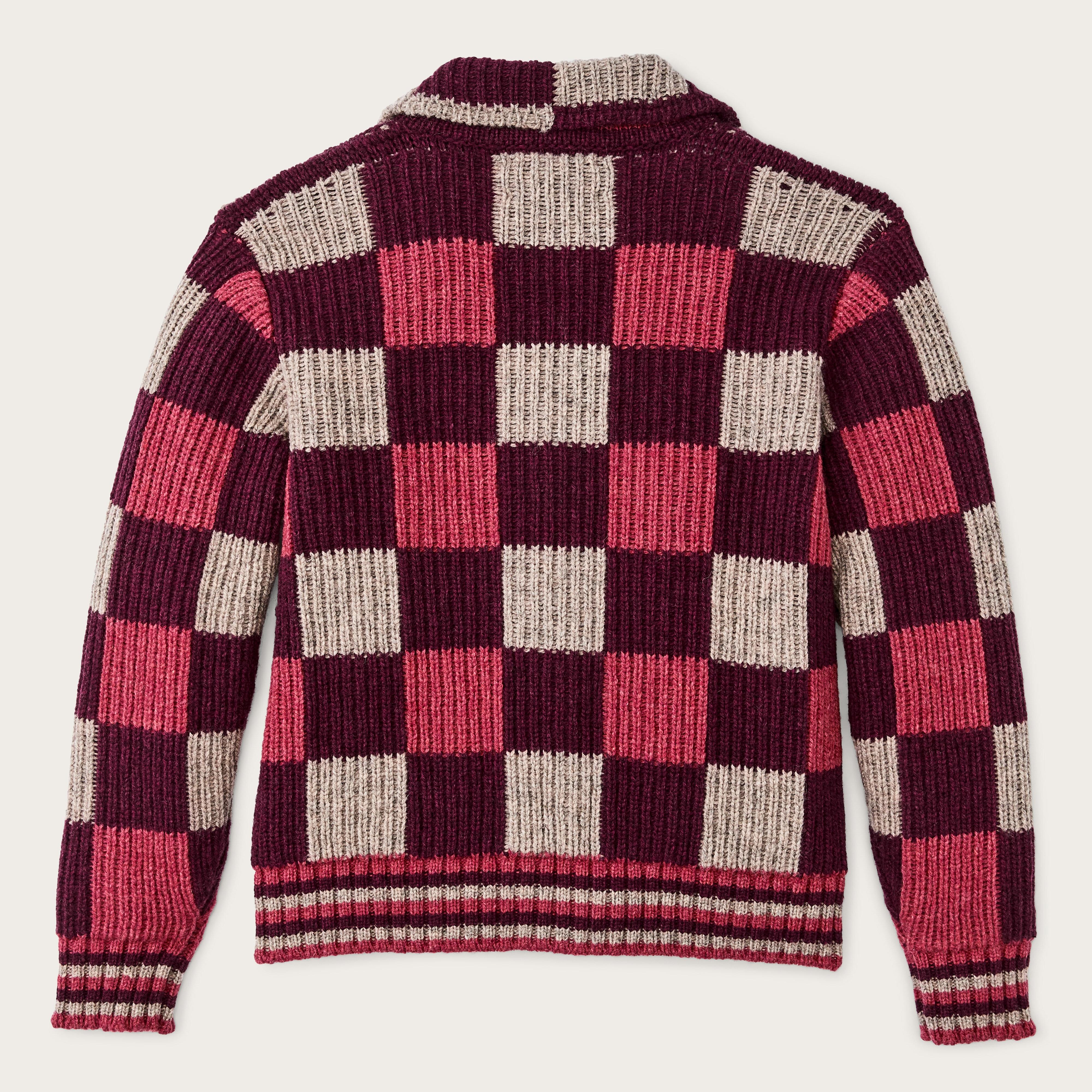 WOMEN’S CHECKERED WOOL CARDIGAN - Image 2