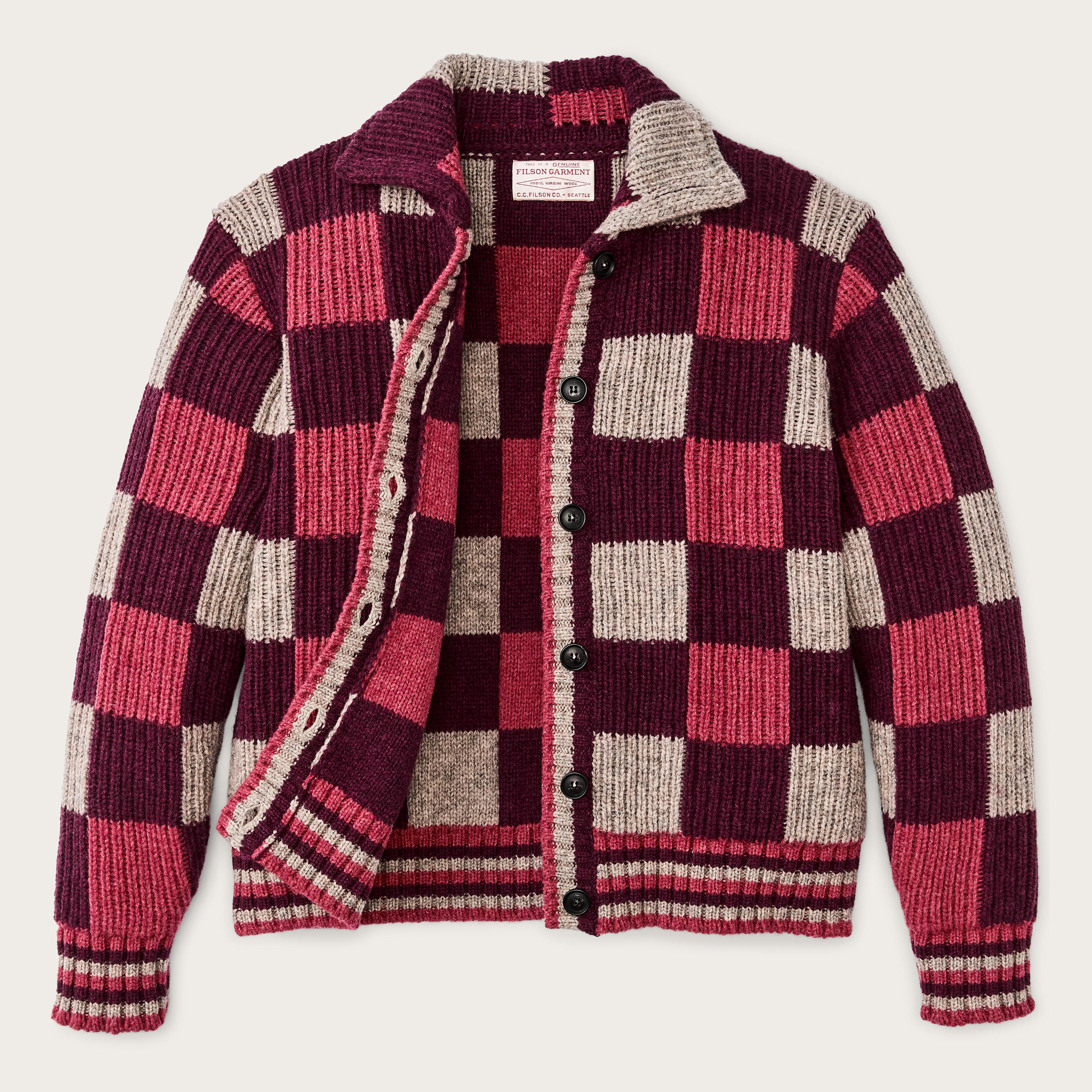 WOMEN’S CHECKERED WOOL CARDIGAN - Image 3