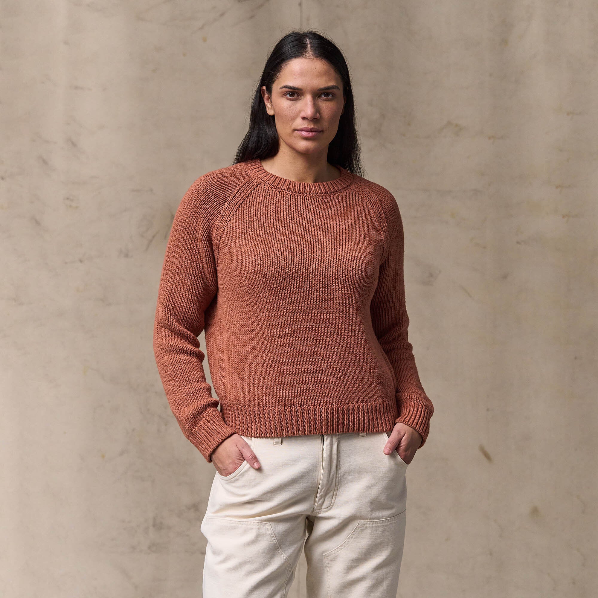 WOMEN'S COTTON CREWNECK SWEATER - Image 4