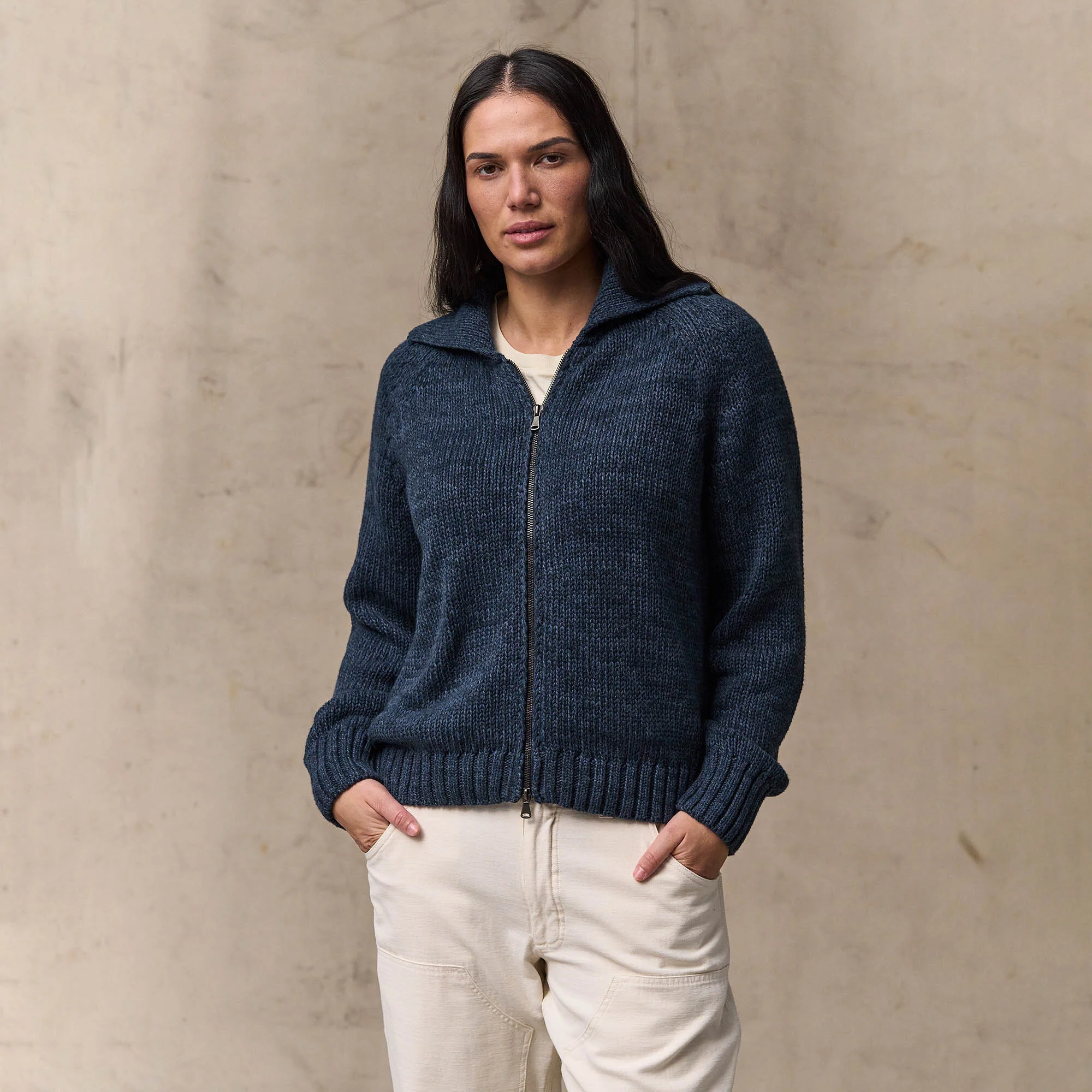 WOMEN'S COTTON FULL-ZIP CARDIGAN - Image 4