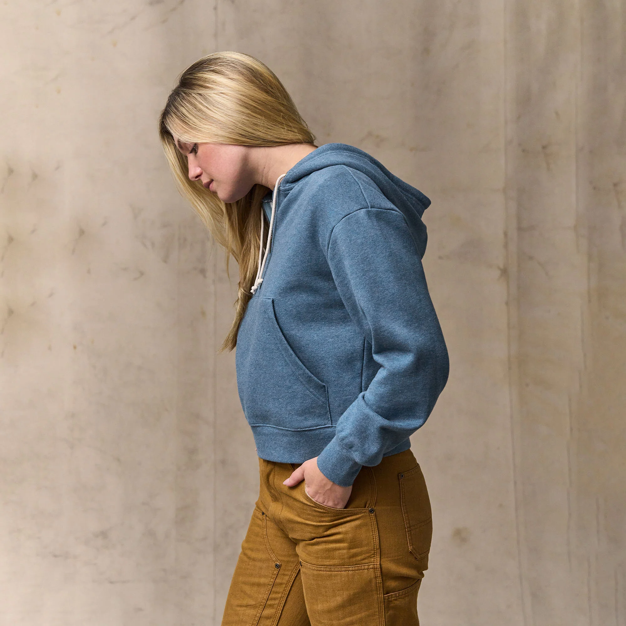 WOMEN'S FRENCH TERRY HALF-ZIP HOODIE - Image 6