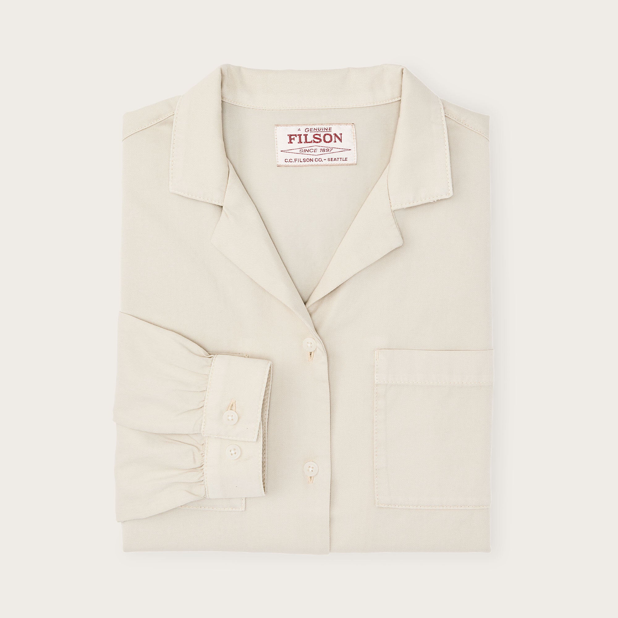 WOMEN'S LONG SLEEVE TWILL CAMP SHIRT - Image 3