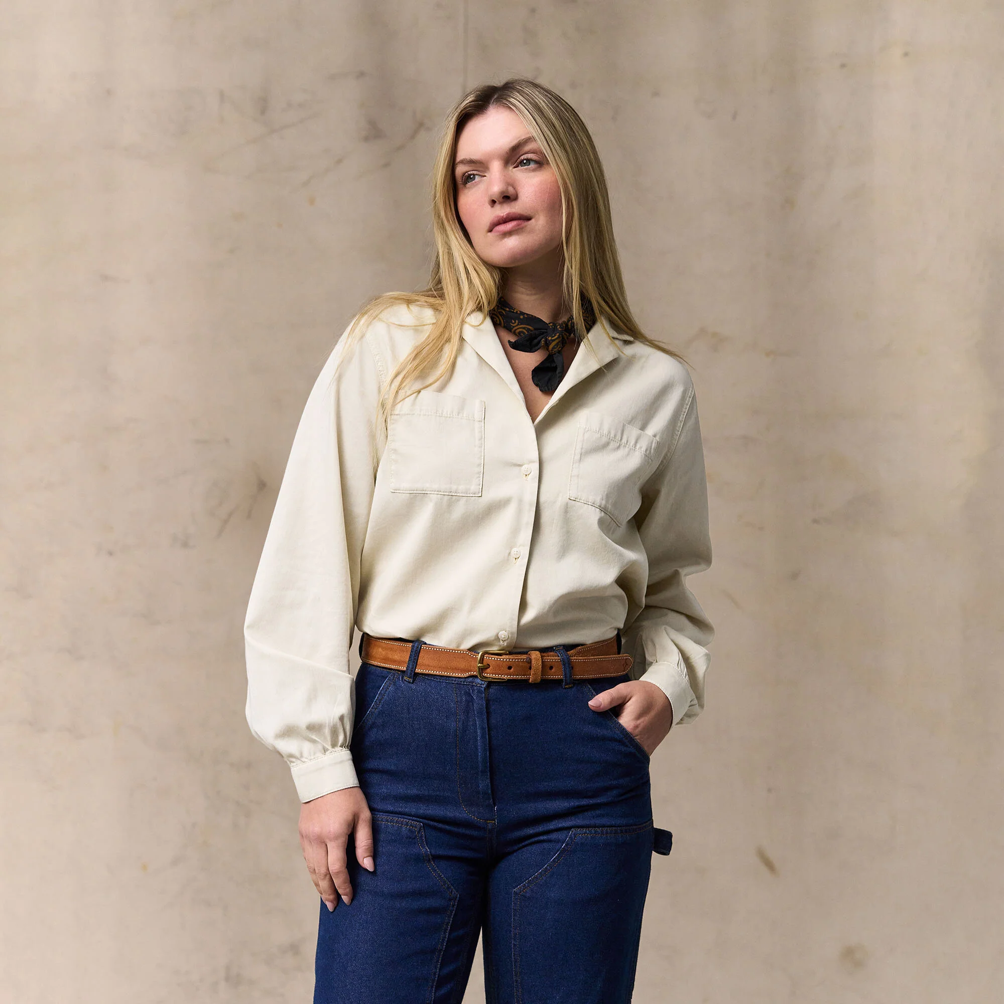 WOMEN'S LONG SLEEVE TWILL CAMP SHIRT - Image 8