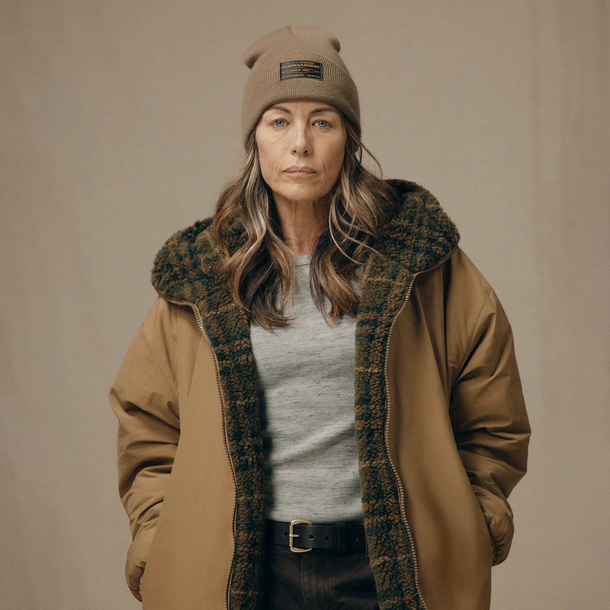 WOMEN’S REVERSIBLE WOOLY FLEECE COAT - Image 2