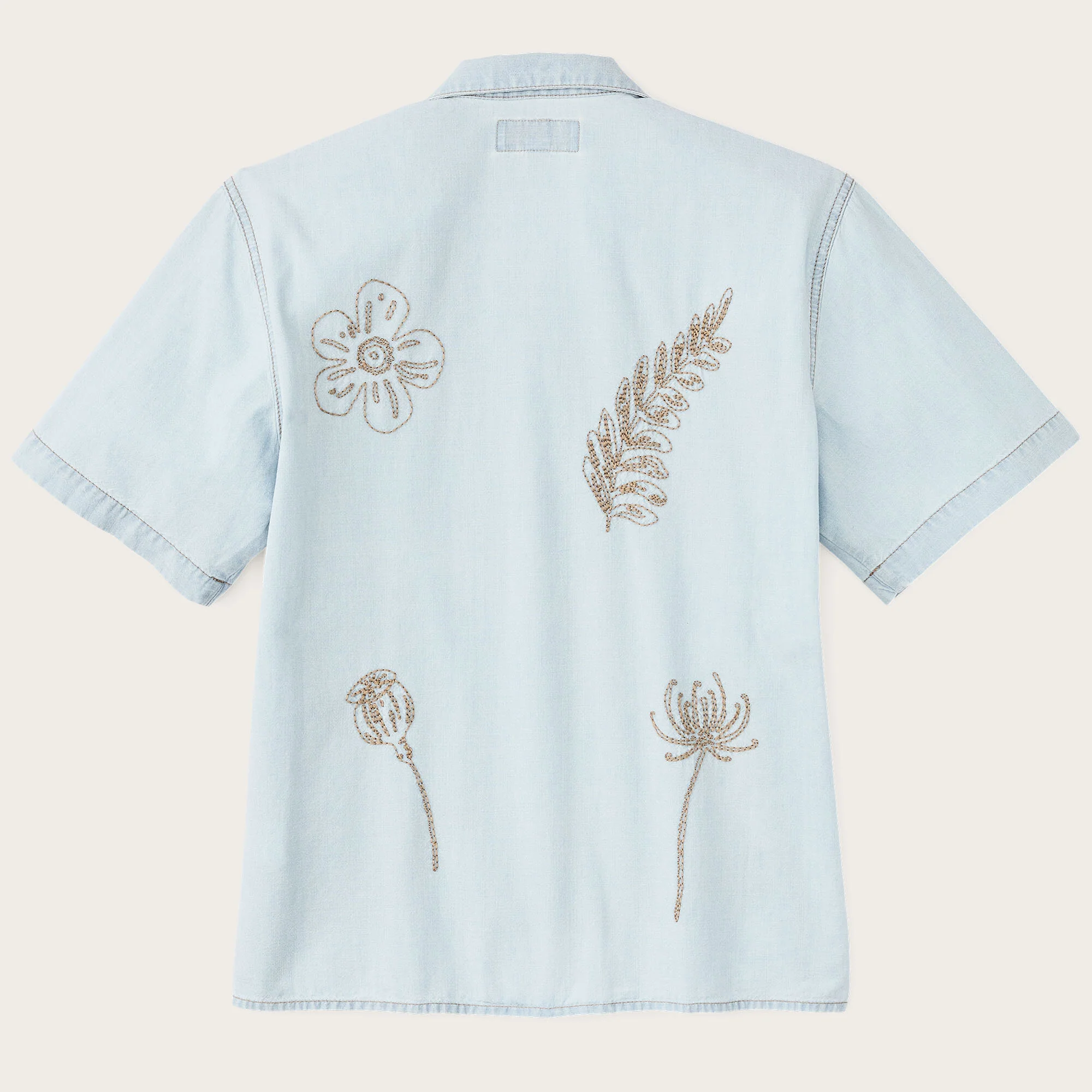 WOMEN’S SHORT SLEEVE EMBROIDERED CAMP SHIRT - Image 2