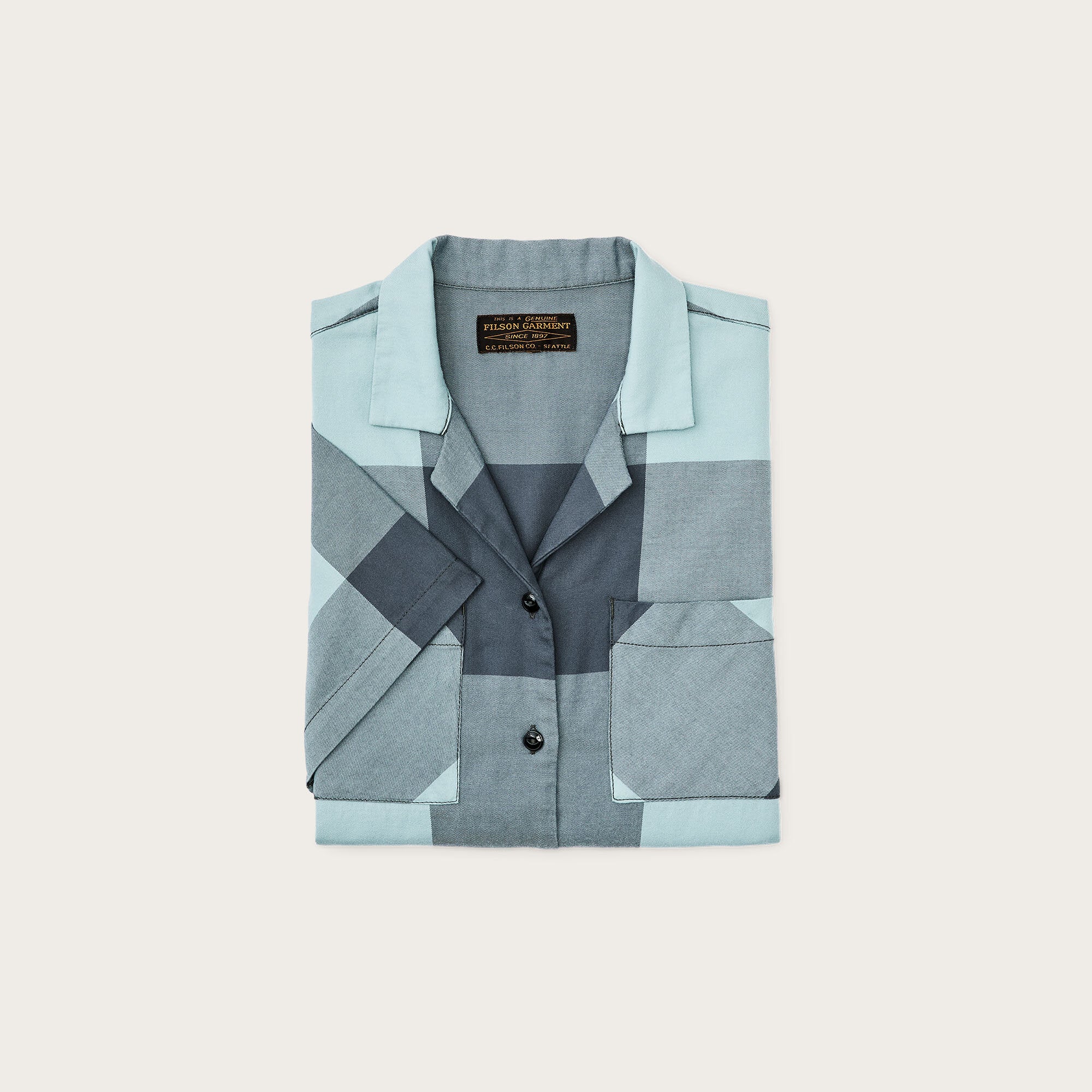 WOMEN’S SHORT SLEEVE TWILL CAMP SHIRT - Image 3