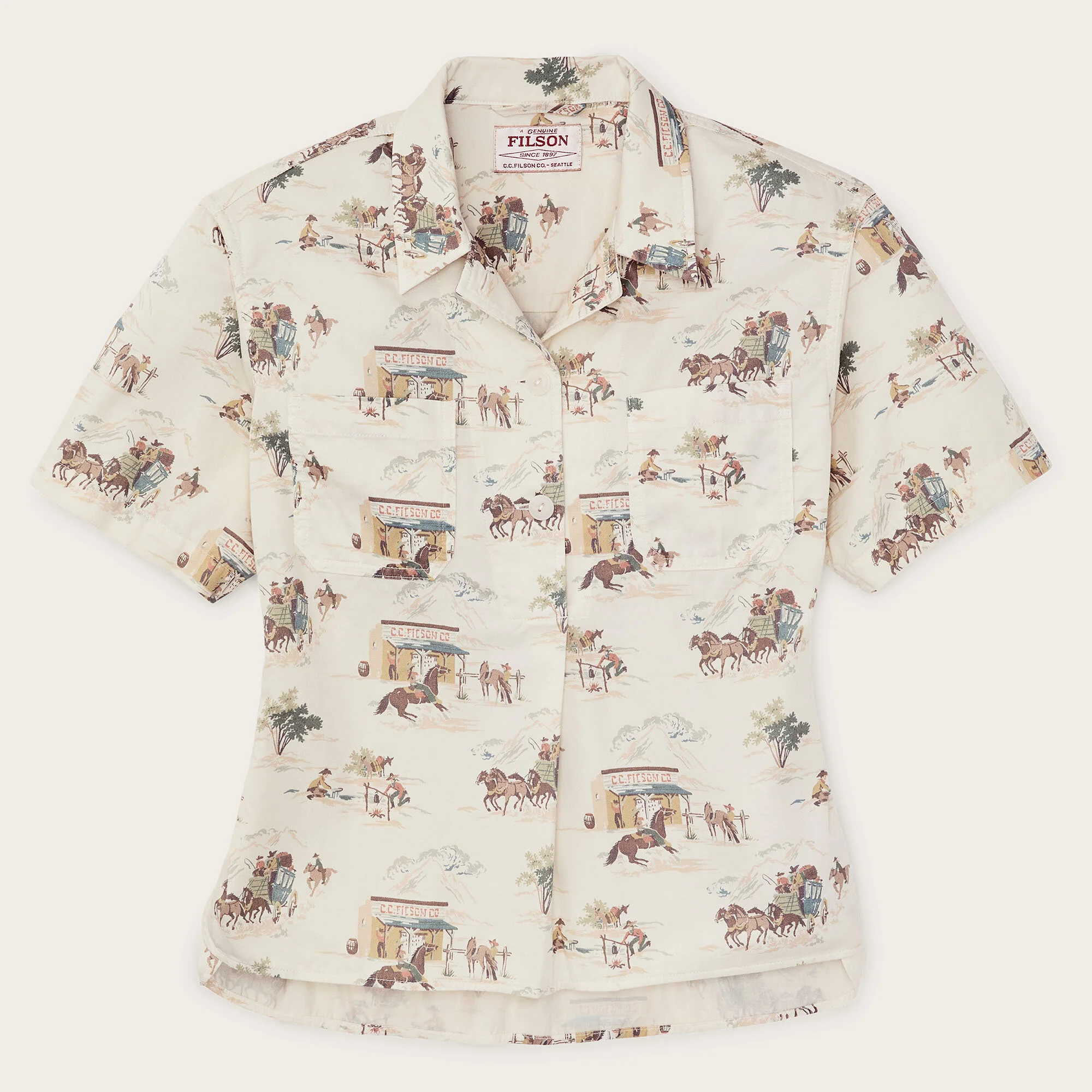 WOMEN'S TWILL POPOVER SHIRT
