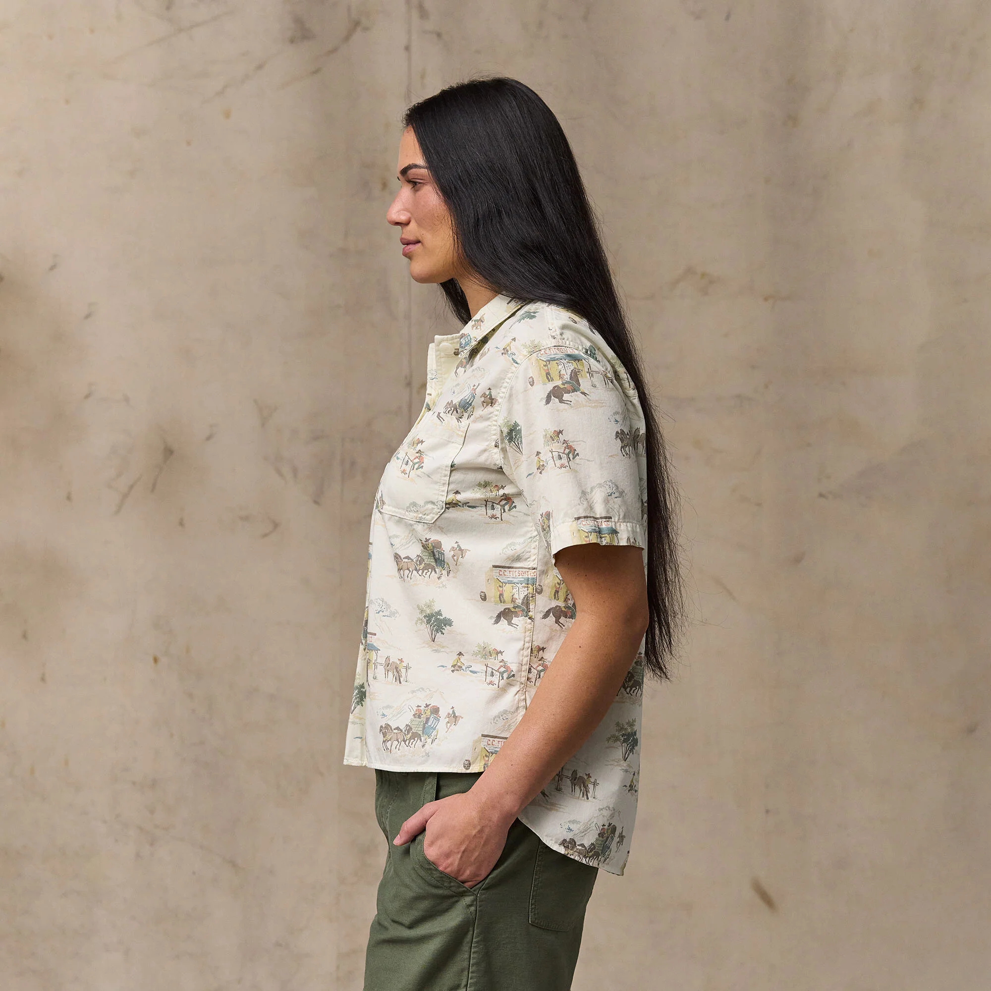 WOMEN'S TWILL POPOVER SHIRT - Image 6