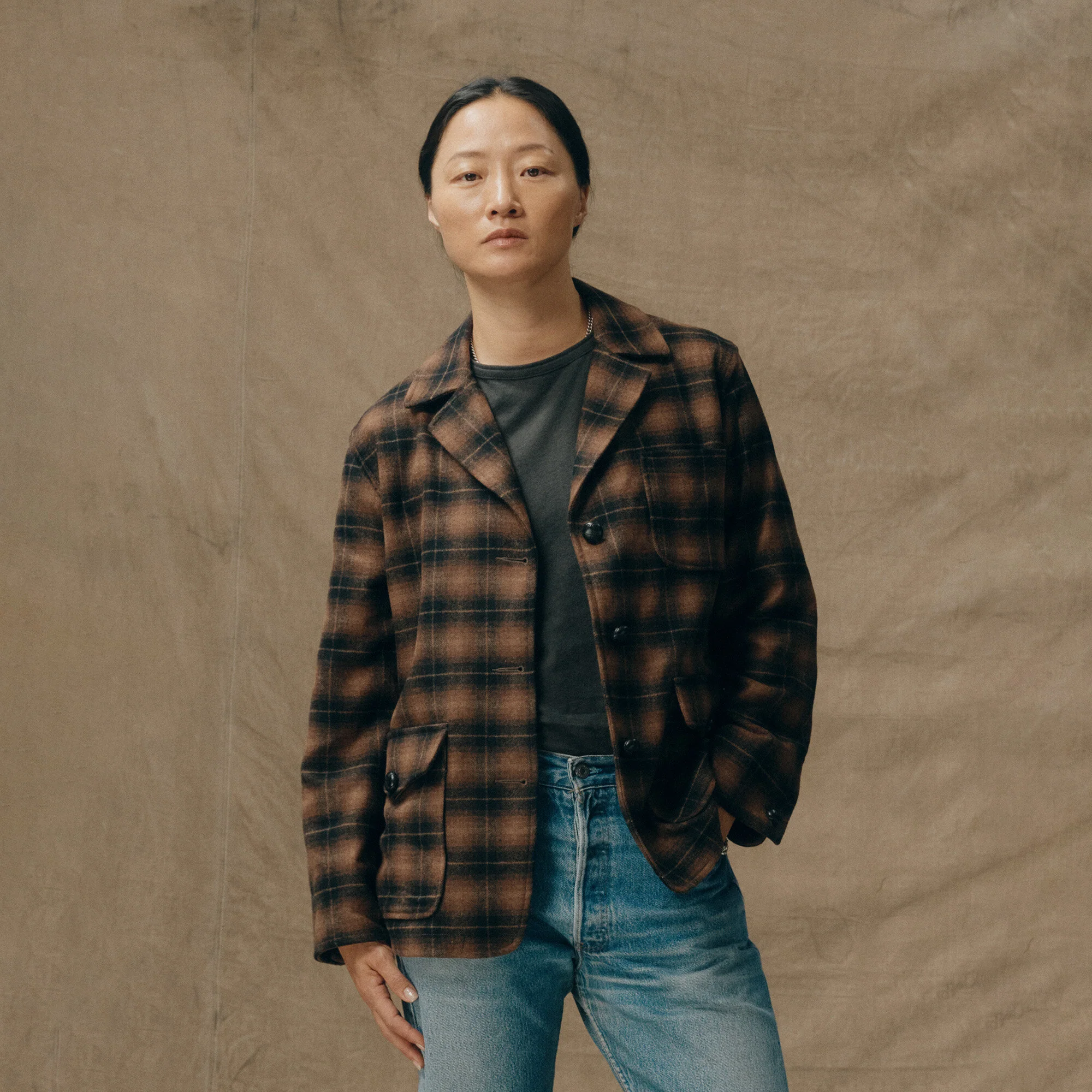 WOMEN’S UNCONSTRUCTED WOOL BLAZER - Image 6
